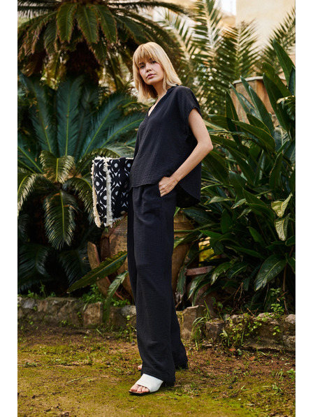 Moodo Nagy rojtos fekete táska Moodo