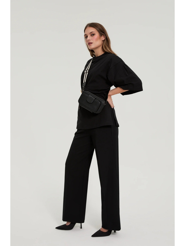 Moodo Fekete táska széles pánttal Moodo