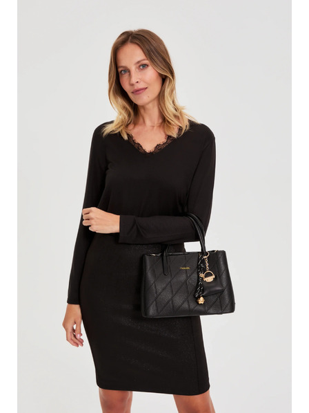 Moodo Fekete táska medállal Moodo