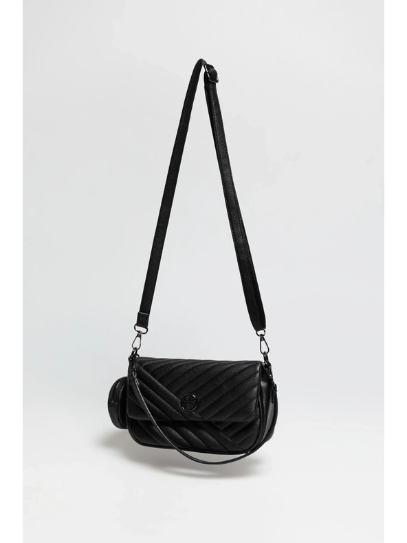 Moodo Fekete táska dupla fogantyúval Moodo