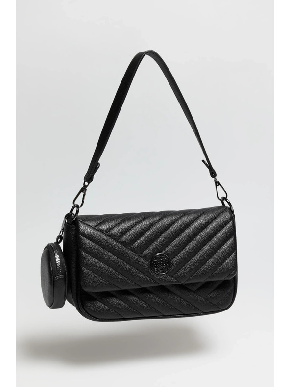 Moodo Fekete táska dupla fogantyúval Moodo