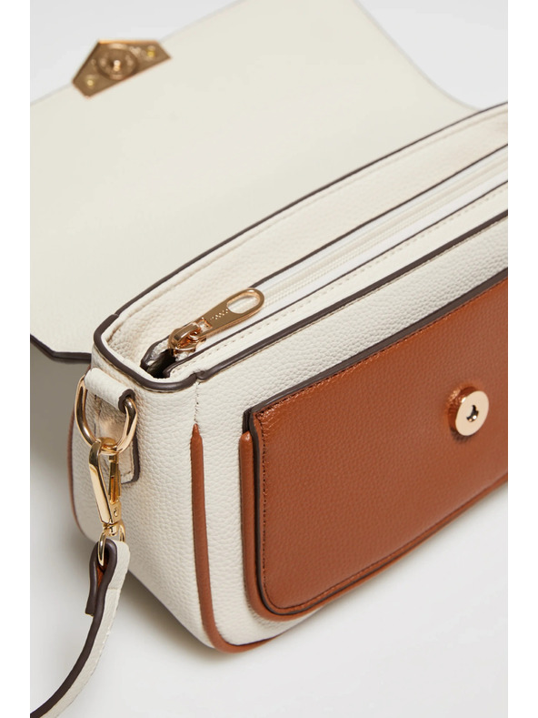 Moodo Bézs táska hosszú pánttal Moodo