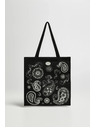 Moodo Fekete bevásárlótáska nyomattal Moodo