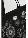 Moodo Fekete bevásárlótáska nyomattal Moodo