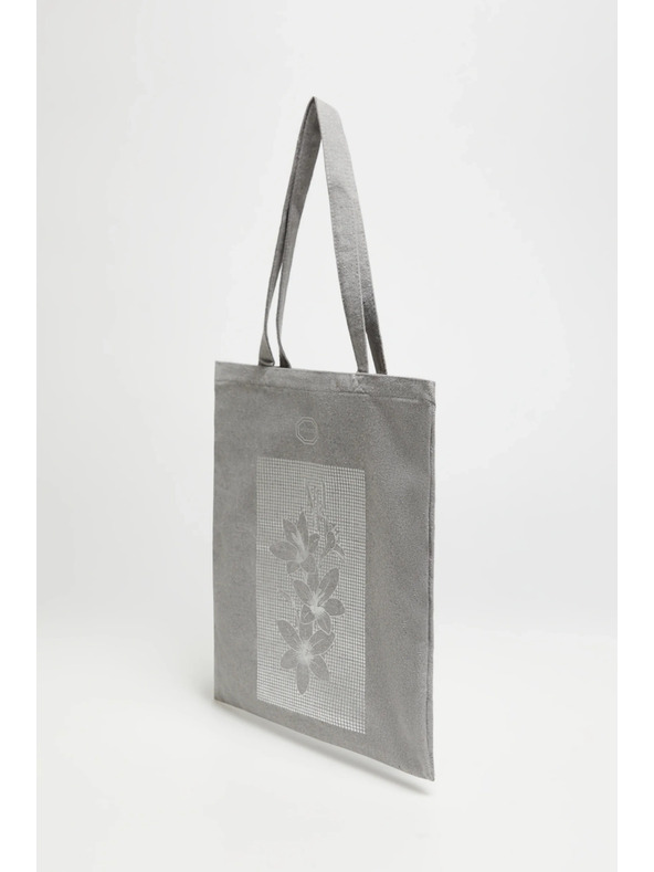 Moodo Szürke bevásárlótáska nyomattal Moodo