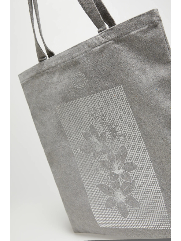 Moodo Szürke bevásárlótáska nyomattal Moodo