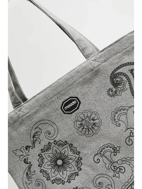 Moodo Szürke bevásárlótáska nyomattal Moodo