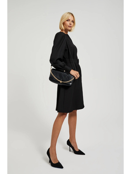 Moodo Elegáns fekete táska lánccal Moodo