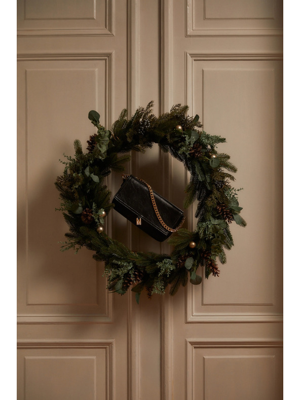 Moodo Elegáns fekete táska lánccal Moodo