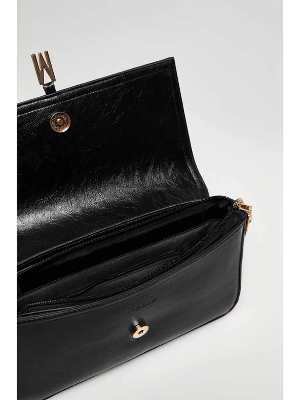 Moodo Elegáns fekete táska lánccal Moodo