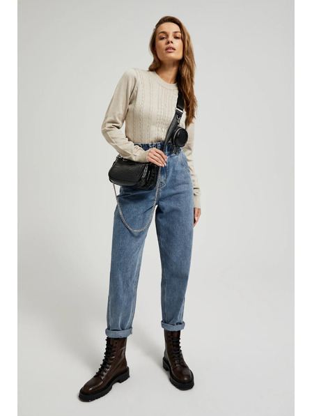 Moodo Kígyóbőr hatású dupla táska fekete Moodo