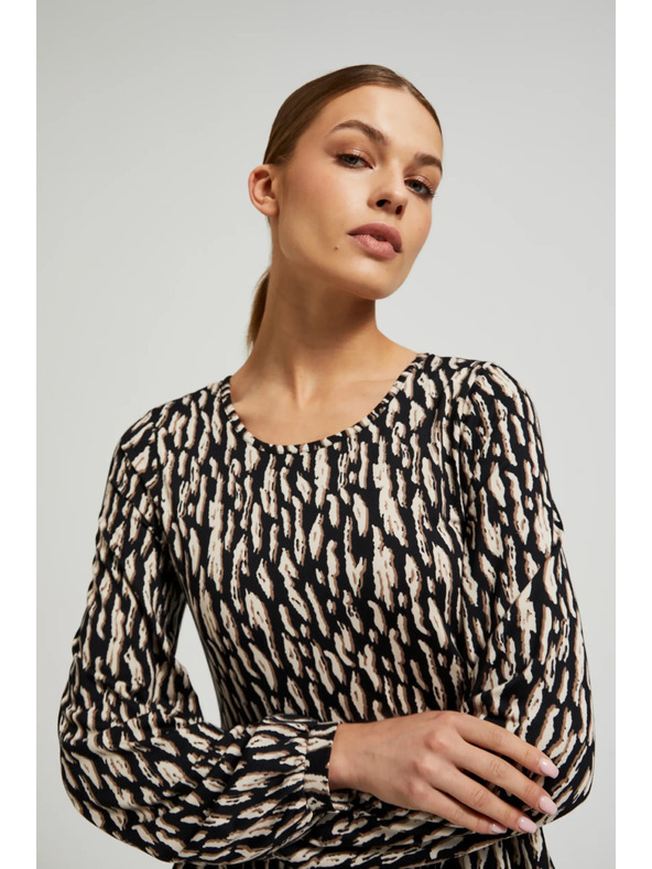 Moodo Barna ruha felfújt ujjakkal Moodo