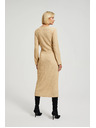 Moodo Bézs midi ruha hosszú ujjal Moodo