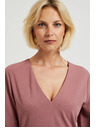 Moodo Sima V-nyakú ruha púderrózsaszín Moodo
