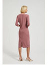 Moodo Sima V-nyakú ruha púderrózsaszín Moodo