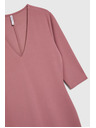 Moodo Sima V-nyakú ruha púderrózsaszín Moodo