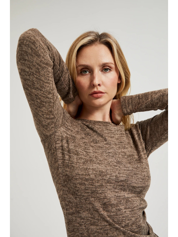 Moodo Barna midi ruha ráncokkal Moodo