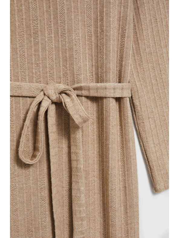 Moodo Bordázott midi ruha bézs Moodo