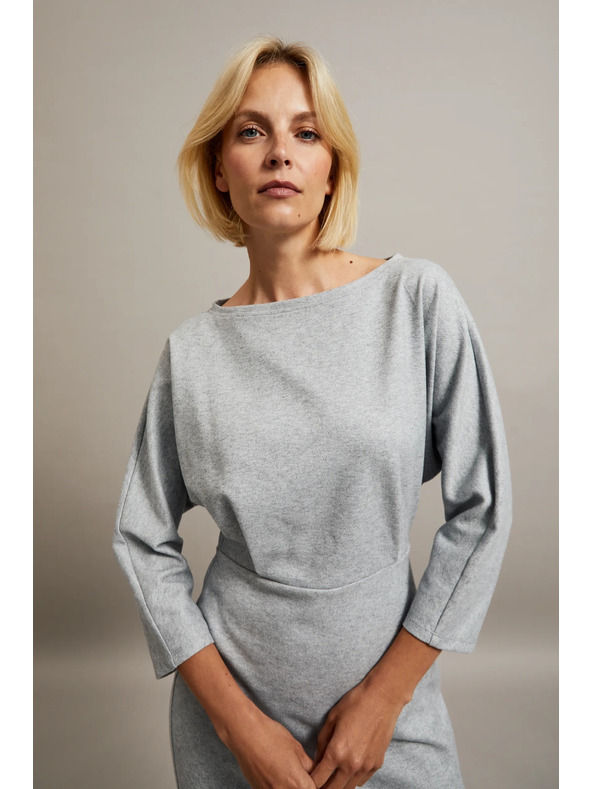 Moodo Sima térd alá érő ruha, szürke Moodo