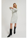 Moodo Egyszerű szürke kötött ruha Moodo