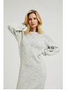 Moodo Egyszerű szürke kötött ruha Moodo