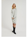 Moodo Egyszerű szürke kötött ruha Moodo