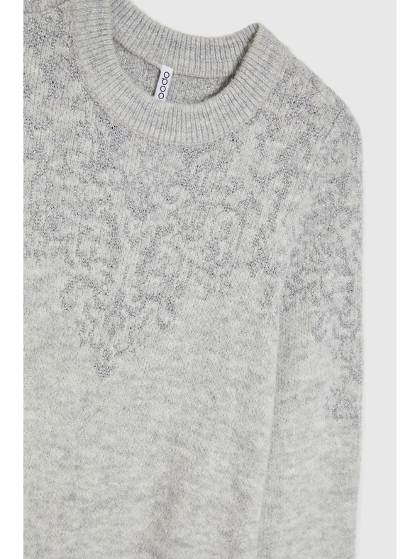 Moodo Egyszerű szürke kötött ruha Moodo