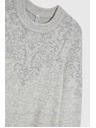 Moodo Egyszerű szürke kötött ruha Moodo