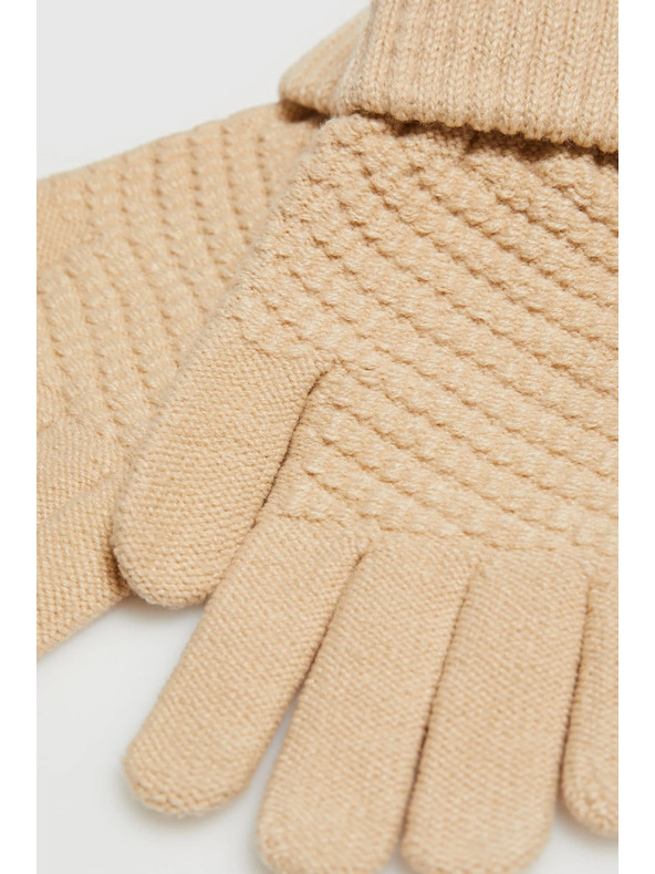 Moodo Bézs kötött kesztyű Moodo