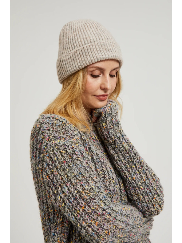 Moodo Bordázott sapka, bézs Moodo