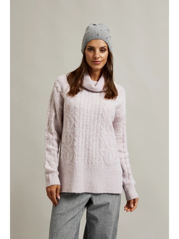 Moodo Bordázott sapka gyöngyökkel, szürke Moodo