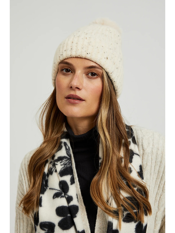 Moodo Meleg bojtos sapka, bézs Moodo