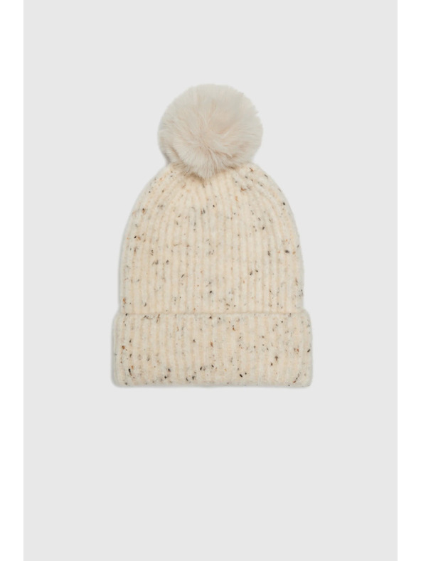 Moodo Meleg bojtos sapka, bézs Moodo