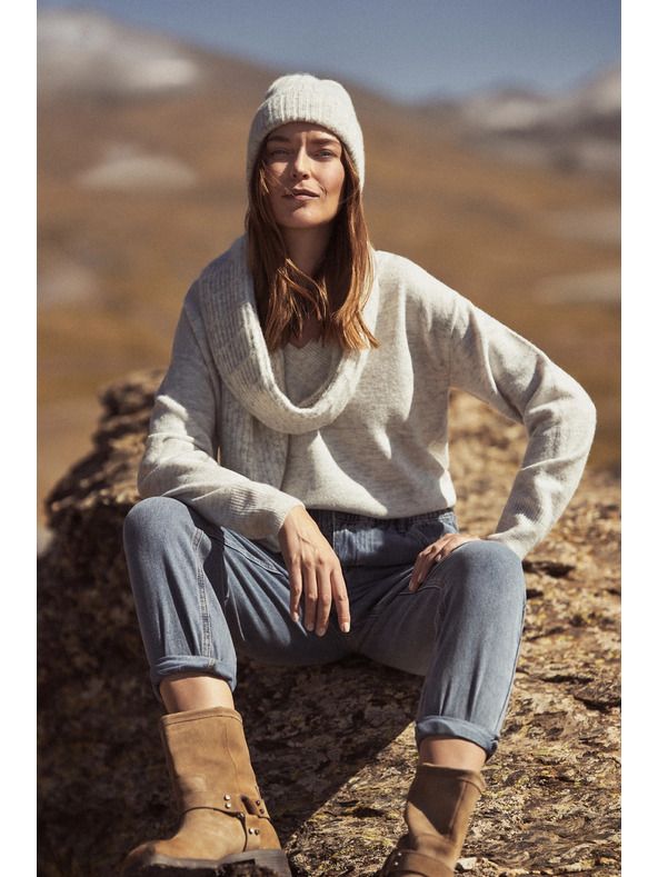 Moodo Szürke sapka gyapjú keverékkel Moodo