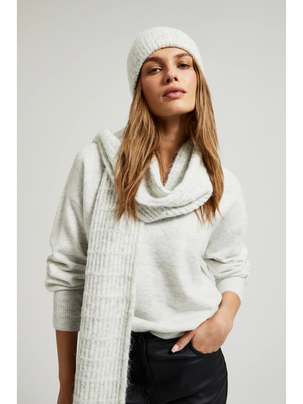 Moodo Szürke sapka gyapjú keverékkel Moodo