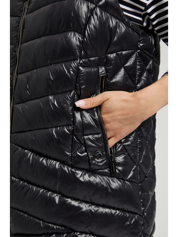 Moodo Steppelt cipzáras mellény, fekete Moodo