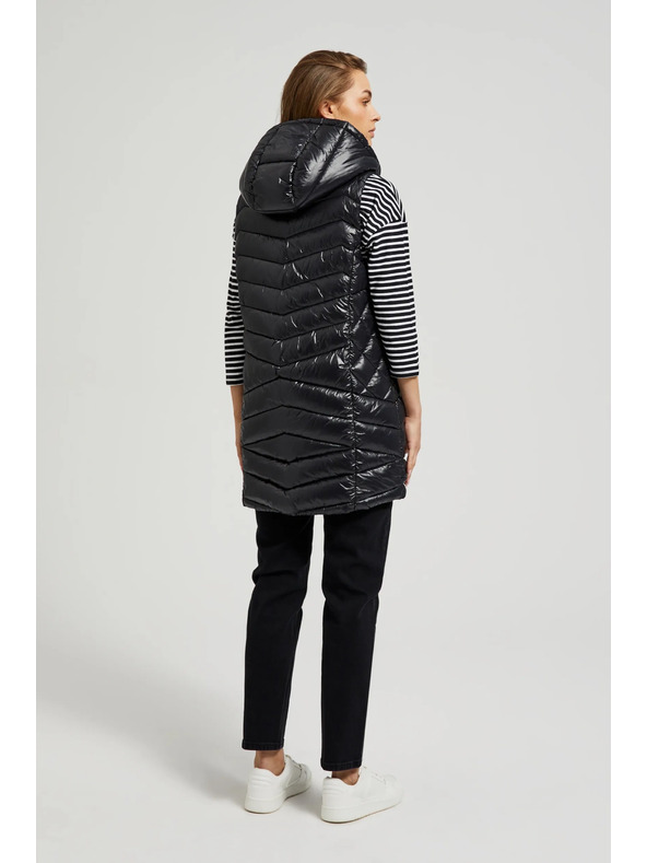 Moodo Steppelt cipzáras mellény, fekete Moodo