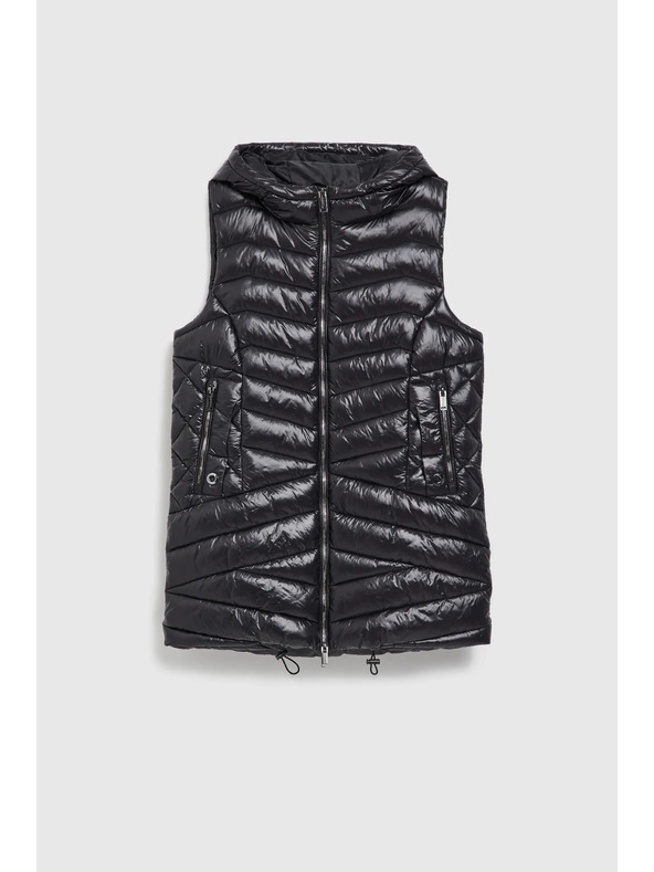 Moodo Steppelt cipzáras mellény, fekete Moodo