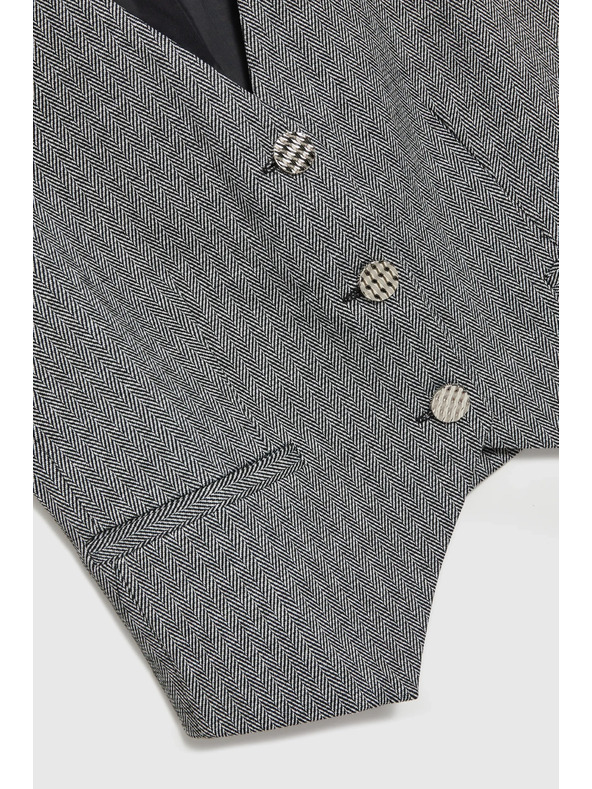 Moodo Elegáns mellény, szürke ezüst gombokkal Moodo