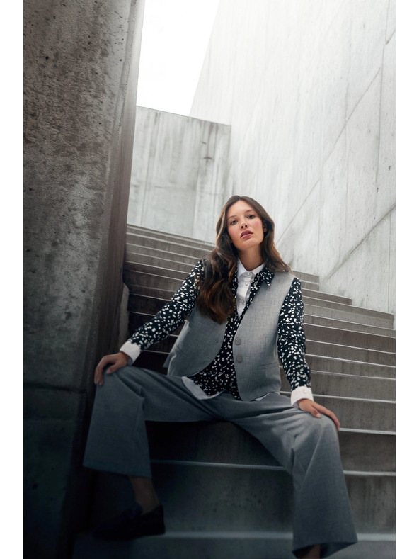 Moodo Elegáns mellény szürke Moodo