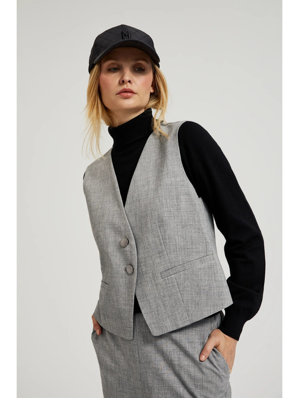 Moodo Elegáns mellény szürke Moodo