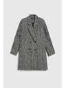 Moodo Halszálka mintás kabát, fekete Moodo