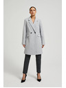 Moodo Egyszerű szürke kabát gombos záródással Moodo