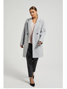 Moodo Egyszerű szürke kabát gombos záródással Moodo