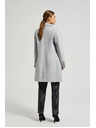 Moodo Egyszerű szürke kabát gombos záródással Moodo