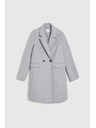 Moodo Egyszerű szürke kabát gombos záródással Moodo