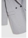 Moodo Egyszerű szürke kabát gombos záródással Moodo