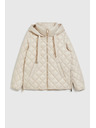 Moodo Rövid steppelt kapucnis bézsszínű dzseki Moodo