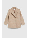 Moodo Duplapántos bézsszínű kabát gallérral Moodo