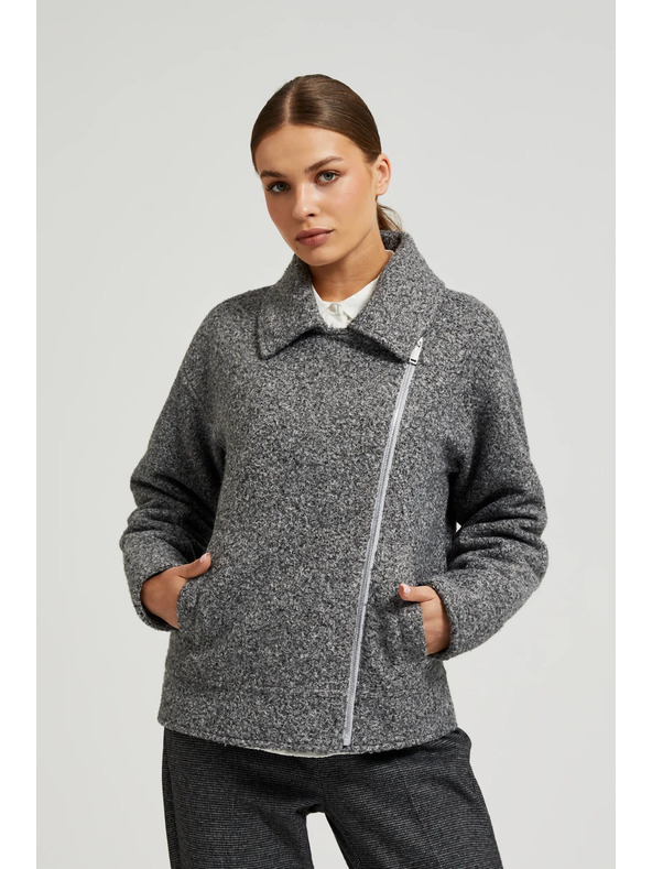 Moodo Zipzáras szürke dzseki Moodo